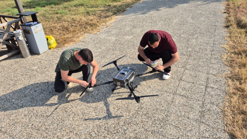Quadcopter first flight tests